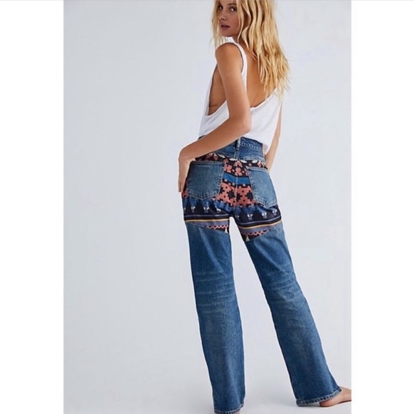 NWOT We the Free Rocky Mountain Straight Leg High Rise Button Fly Jeans Size 27 - Picture 6 of 16